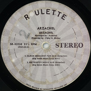arzachel lp roulette sr 42026 usa 1985 label 2